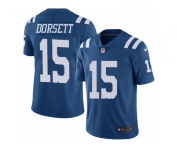 Men's Nike Indianapolis Colts #15 Phillip Dorsett Limited Royal Blue Rush NFL Jersey