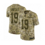 Men's Nike Indianapolis Colts #19 Johnny Unitas Limited Camo 2018 Salute to Service NFL Jersey