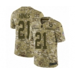 Men's Nike Indianapolis Colts #21 Nyheim Hines Limited Camo 2018 Salute to Service NFL Jersey