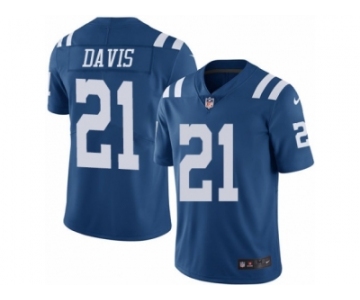 Men's Nike Indianapolis Colts #21 Vontae Davis Limited Royal Blue Rush NFL Jersey