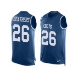 Men's Nike Indianapolis Colts #26 Clayton Geathers Limited Royal Blue Player Name & Number Tank Top NFL Jersey