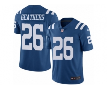 Men's Nike Indianapolis Colts #26 Clayton Geathers Limited Royal Blue Rush NFL Jersey