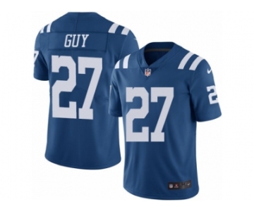 Men's Nike Indianapolis Colts #27 Winston Guy Limited Royal Blue Rush NFL Jersey