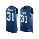 Men's Nike Indianapolis Colts #31 Quincy Wilson Limited Royal Blue Player Name & Number Tank Top NFL Jersey