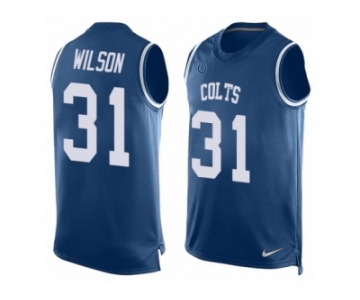 Men's Nike Indianapolis Colts #31 Quincy Wilson Limited Royal Blue Player Name & Number Tank Top NFL Jersey