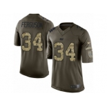 Men's Nike Indianapolis Colts #34 Josh Ferguson Limited Green Salute to Service NFL Jersey