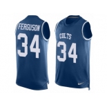 Men's Nike Indianapolis Colts #34 Josh Ferguson Limited Royal Blue Player Name & Number Tank Top NFL Jersey