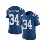 Men's Nike Indianapolis Colts #34 Josh Ferguson Limited Royal Blue Rush NFL Jersey