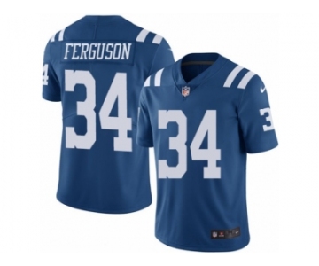 Men's Nike Indianapolis Colts #34 Josh Ferguson Limited Royal Blue Rush NFL Jersey