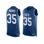 Men's Nike Indianapolis Colts #35 Darryl Morris Limited Royal Blue Player Name & Number Tank Top NFL Jersey