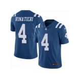 Men's Nike Indianapolis Colts #4 Adam Vinatieri Limited Royal Blue Rush NFL Jersey