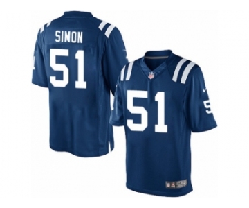 Men's Nike Indianapolis Colts #51 John Simon Limited Royal Blue Team Color NFL Jersey