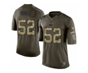 Men's Nike Indianapolis Colts #52 Barkevious Mingo Limited Green Salute to Service NFL Jersey