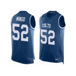 Men's Nike Indianapolis Colts #52 Barkevious Mingo Limited Royal Blue Player Name & Number Tank Top NFL Jersey