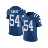 Men's Nike Indianapolis Colts #54 David Parry Limited Royal Blue Rush NFL Jersey