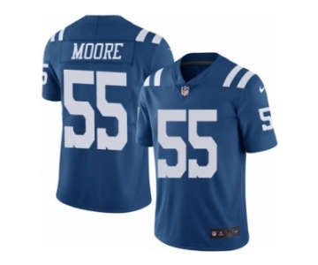 Men's Nike Indianapolis Colts #55 Sio Moore Limited Royal Blue Rush NFL Jersey