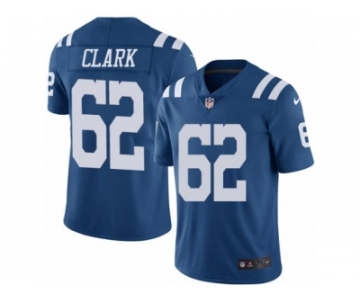 Men's Nike Indianapolis Colts #62 Le'Raven Clark Limited Royal Blue Rush NFL Jersey