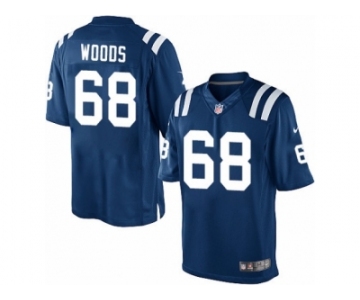 Men's Nike Indianapolis Colts #68 Al Woods Limited Royal Blue Team Color NFL Jersey