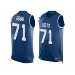 Men's Nike Indianapolis Colts #71 Denzelle Good Limited Royal Blue Player Name & Number Tank Top NFL Jersey