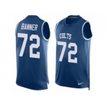 Men's Nike Indianapolis Colts #72 Zach Banner Limited Royal Blue Player Name & Number Tank Top NFL Jersey