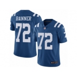 Men's Nike Indianapolis Colts #72 Zach Banner Limited Royal Blue Rush NFL Jersey