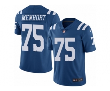 Men's Nike Indianapolis Colts #75 Jack Mewhort Limited Royal Blue Rush NFL Jersey