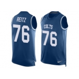 Men's Nike Indianapolis Colts #76 Joe Reitz Limited Royal Blue Player Name & Number Tank Top NFL Jersey