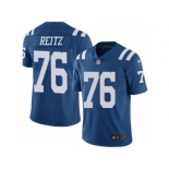 Men's Nike Indianapolis Colts #76 Joe Reitz Limited Royal Blue Rush NFL Jersey