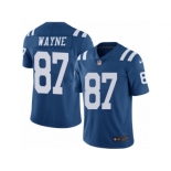 Men's Nike Indianapolis Colts #87 Reggie Wayne Limited Royal Blue Rush NFL Jersey