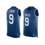 Men's Nike Indianapolis Colts #9 Jeff Locke Limited Royal Blue Player Name & Number Tank Top NFL Jersey