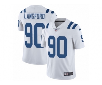 Men's Nike Indianapolis Colts #90 Kendall Vapor Untouchable Langford Limited White NFL Jersey