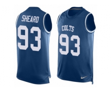 Men's Nike Indianapolis Colts #93 Jabaal Sheard Limited Royal Blue Player Name & Number Tank Top NFL Jersey