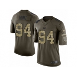 Men's Nike Indianapolis Colts #94 Margus Hunt Limited Green Salute to Service NFL Jersey