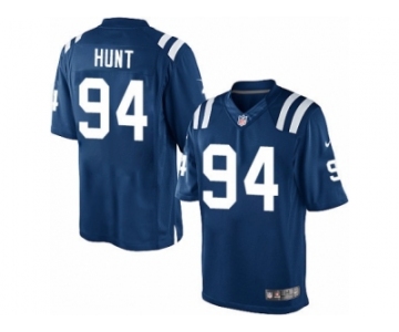 Men's Nike Indianapolis Colts #94 Margus Hunt Limited Royal Blue Team Color NFL Jersey