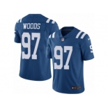 Men's Nike Indianapolis Colts #97 Al Woods Limited Royal Blue Rush NFL Jersey