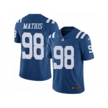 Men's Nike Indianapolis Colts #98 Robert Mathis Limited Royal Blue Rush NFL Jersey