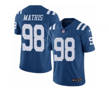 Men's Nike Indianapolis Colts #98 Robert Mathis Limited Royal Blue Rush NFL Jersey