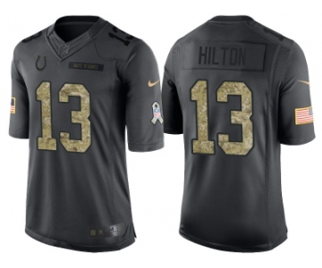 Nike Indianapolis Colts #13 T.Y. Hilton Men's Stitched Black NFL Salute to Service Limited Jerseys