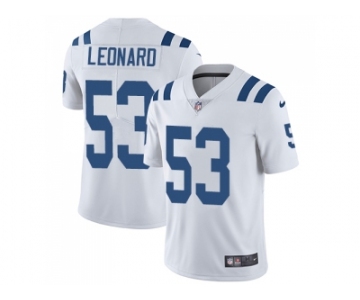 Nike Indianapolis Colts #53 Darius Leonard White Men Stitched NFL Vapor Untouchable Limited Jersey