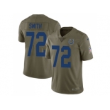 Nike Indianapolis Colts #72 Braden Smith Olive Men Stitched NFL Limited 2017 Salute to Service Jersey