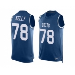 Nike Indianapolis Colts #78 Ryan Kelly Royal Blue Team Color Men's Stitched NFL Limited Tank Top Jersey