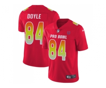 Nike Indianapolis Colts #84 Jack Doyle Red Men Stitched NFL Limited AFC 2018 Pro Bowl Jersey