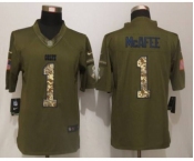 nike nfl jerseys indianapolis colts #1 mcafee army green[nike Limited Salute To Service]