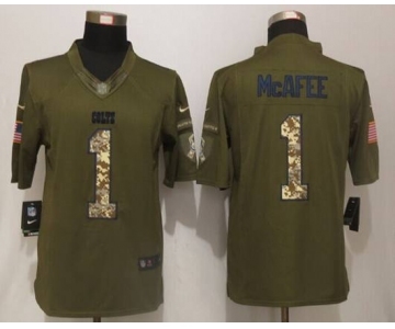 nike nfl jerseys indianapolis colts #1 mcafee army green[nike Limited Salute To Service]