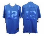 nike nfl jerseys indianapolis colts #12 andrew luck blue [drenched limited]