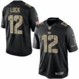 nike nfl jerseys indianapolis colts #12 luck black[salute to service limited]