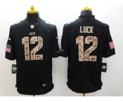 nike nfl jerseys indianapolis colts #12 luck black[salute to service limited]