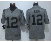 nike nfl jerseys indianapolis colts #12 luck gray[nike Limited]