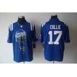 nike nfl jerseys indianapolis colts #17 collie blue[helmet tri-blend limited]