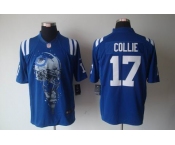 nike nfl jerseys indianapolis colts #17 collie blue[helmet tri-blend limited]